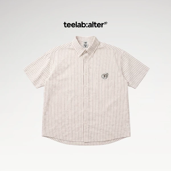 Sơ Mi Teelab Alter Cuban Textured Oxford Stripe Shirt SS090