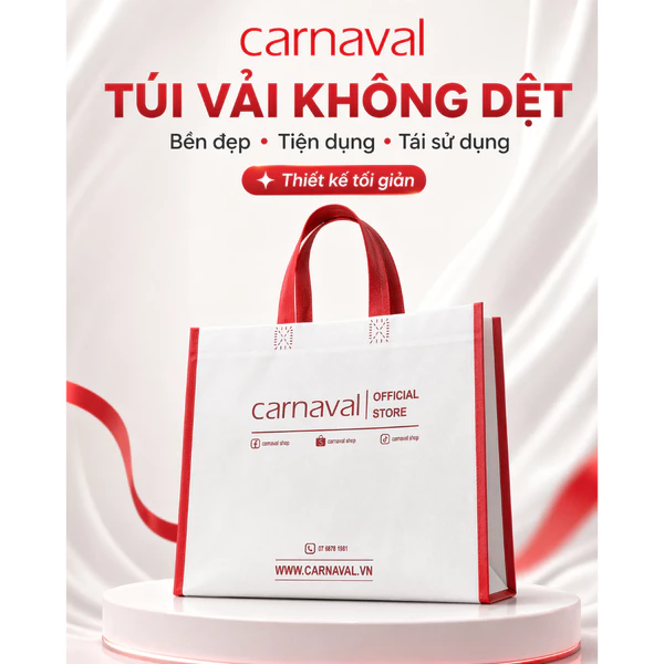 Túi Vải Không Dệt Carnaval Siêu Xinh - Túi Đựng Thân Thiện Môi Trường, Đa Năng, Bền Đẹp
