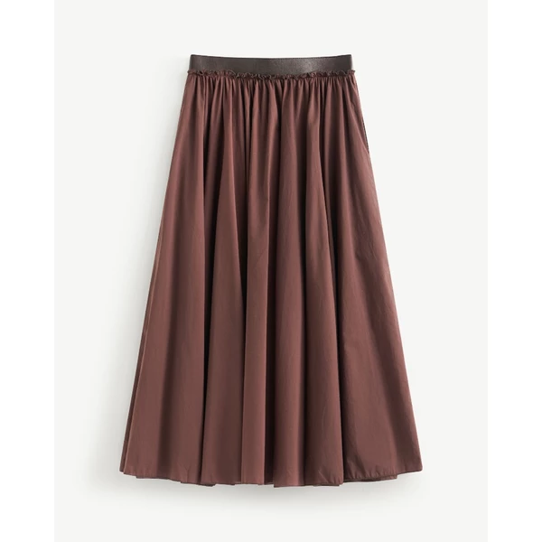 Chân Váy Nữ Lưng Phối Da Form Aline - Routine 10S26SKIW005