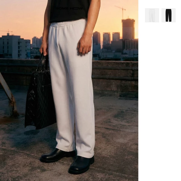 [N] Quần Tây Straight Lưng Thun Basic Vải Cotton Thoải Mái Thoáng Mát Gọn Gàng, QT0042 SOME HOW STORE