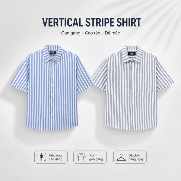 Áo sơ mi ROWAY form regular | Cộc tay linen