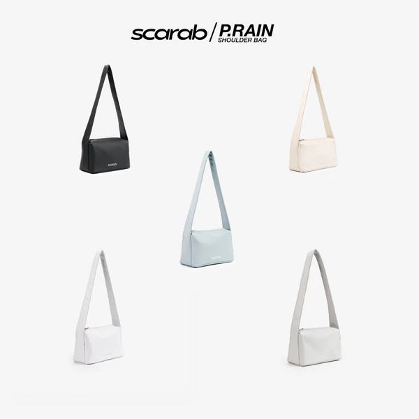 Túi xách da đeo vai SCARAB P.RAIN SHOULDER BAG thời trang nam nữ đựng vừa điện thoại, ví tiền, đồ trang điểm