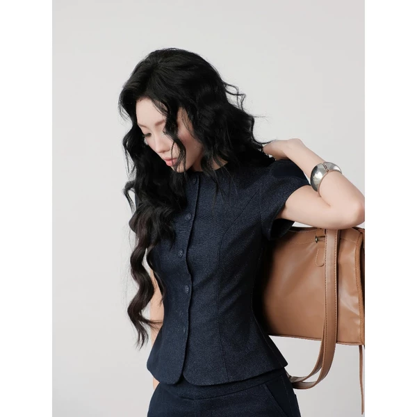 KIDO - Áo sơ mi cổ tròn tay phồng KEISHA TOP