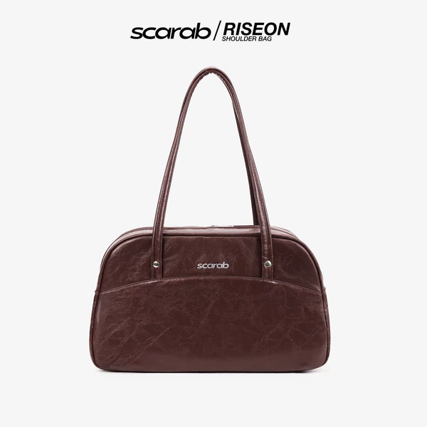 [CÓ SẴN] Túi xách đeo vai SCARAB RISEON MAROON thời trang nam nữ đựng vừa Laptop 13", đồ trang điểm