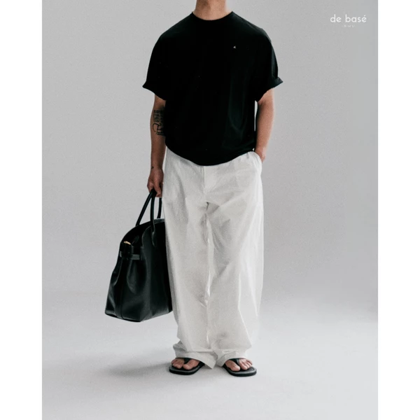 Quần Cotton Ống Cong Form Barrel - basé PANTS 03 - de basé