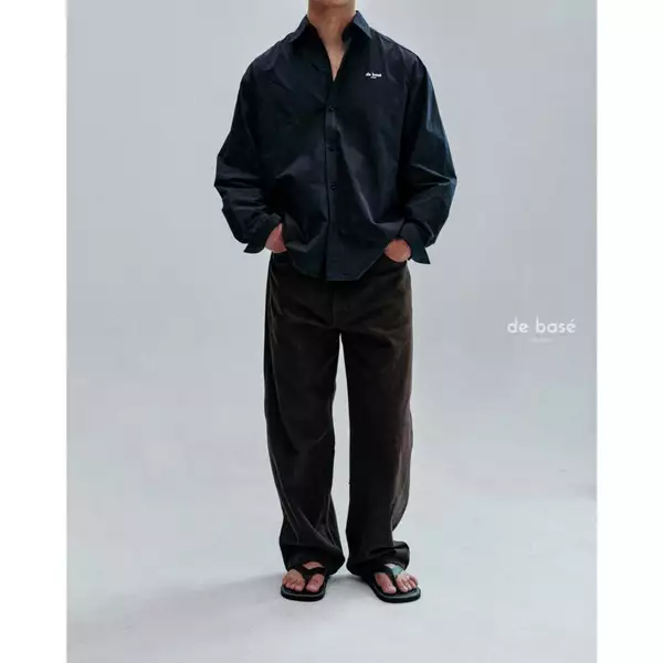 basé PANTS 09 - Quần KAKI Ống Rộng Form Ống Cong - de basé