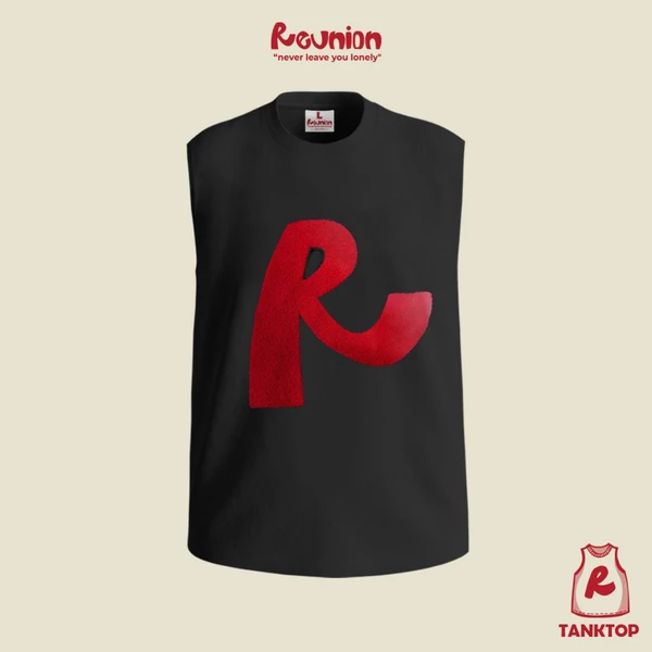RNC Chenille Embroidery R'LOGOTanktop - Áo Ba Lỗ Hình Thêu Xù 3D Brand REUNION