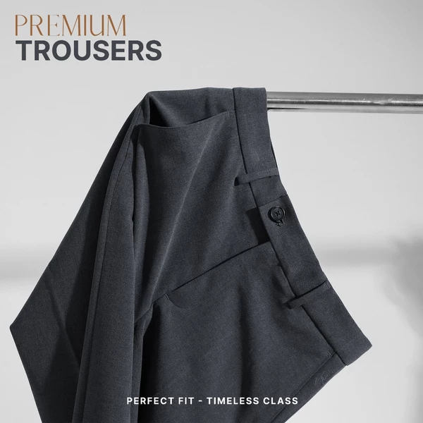 Quần âu nam PREMIUM TROUSERS TORANO  slimfit trơn cạp lót in logo GABT002