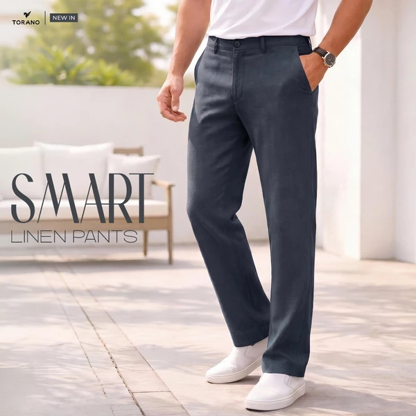 Quần đũi dài SMART LINEN PANTS TORANO basic mềm mại, thoáng mát HABI800