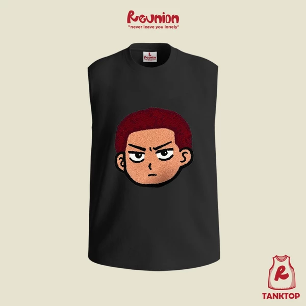 RNC Chenille Embroidery R'SAKURAGI Tanktop - Áo Ba Lỗ Hình Thêu Xù 3D Brand REUNION