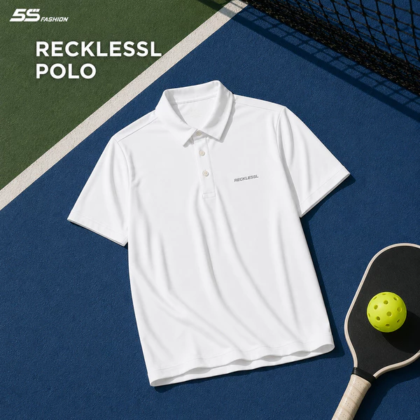 Áo Polo Nam RECKLESSL 5S FASHION In Đơn Giản Phom Slimfit Thoáng Khí, Khô Nhanh MBAPC26008