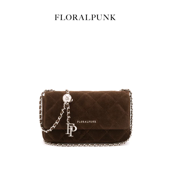 Túi xách Floralpunk Ivy Chain Bag Small - Suede Brown - Chất liệu da lộn - Đeo chéo / xách tay / đeo vai