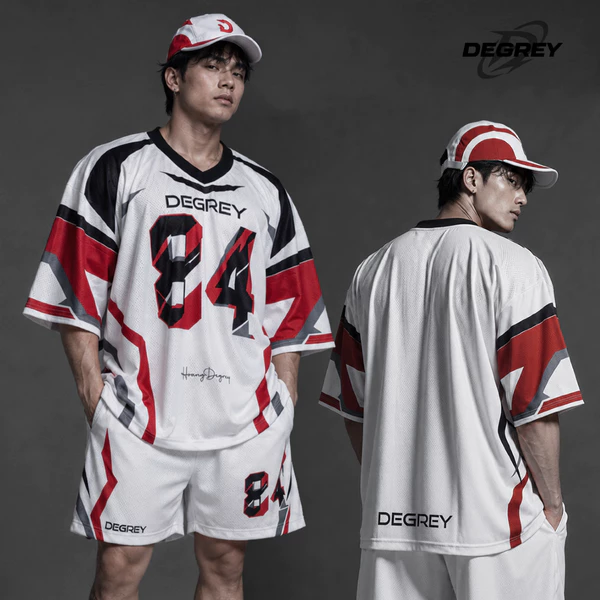 Áo thun Degrey Jersey Striker 84 cổ tim in hình thời trang thể thao