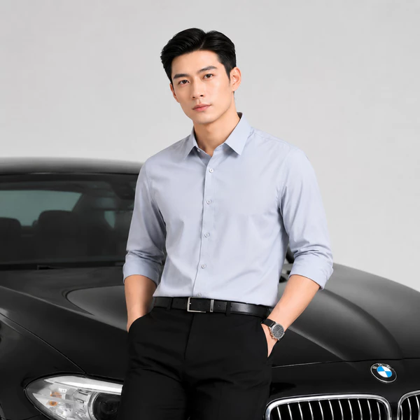 Áo sơ mi nam TORANO dài tay trơn phom chuẩn lịch sự FATB002