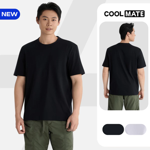 [MUA 2 GIẢM 5%][MỚI]Áo thun Tshirt nam Regular Fit Cotton poly 180gsm mềm mại, chất mát, thoáng khí co giãn Coolmate