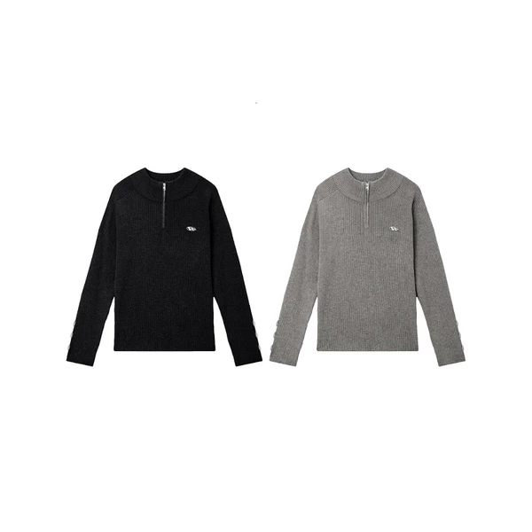 Áo RVB ODYSSEY QUARTER Knit Sweater Black / Gray