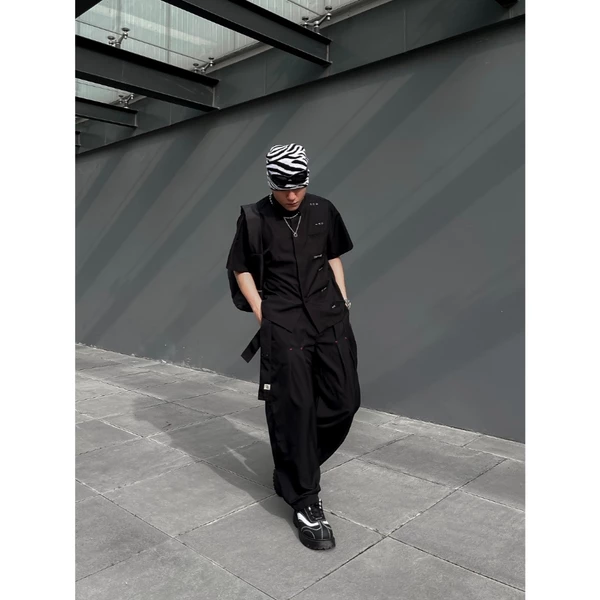 Quần vải dài ống rộng URBAN MONKEY Pleated Wideleg Pants Cotton Lạnh Nam Nữ 3 Phối Màu Local Brand
