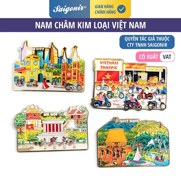 Nam châm kim loại lưu niệm Hình các địa danh Việt Nam Saigonir