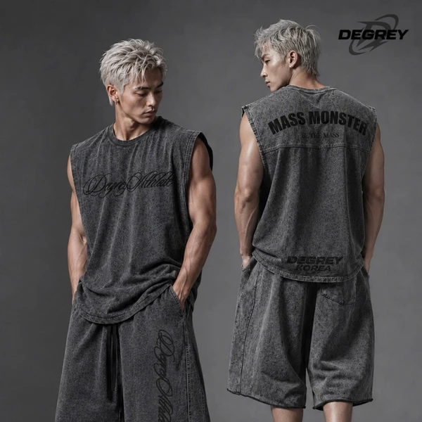 Degrey Korea Áo ba lỗ WAX ĐEN Tank Top MASSMONSTER - TANKMASSWAX