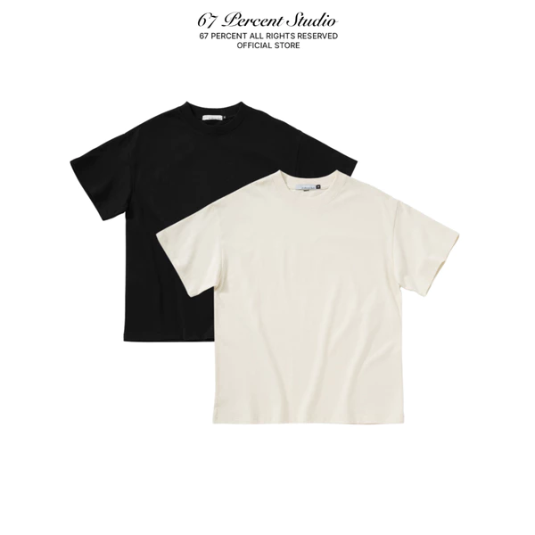 Áo Thun Trơn Basic Đơn Giản Phong Cách 67PERCENT/67% - BLANK T-SHIRT