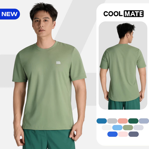 [MUA 3 GIẢM 12%][MỚI]ÁO THUN thể thao nam Essentials công nghệ Exdry 2.0, Áo tập Gym, Pickleball thoáng khí Coolmate