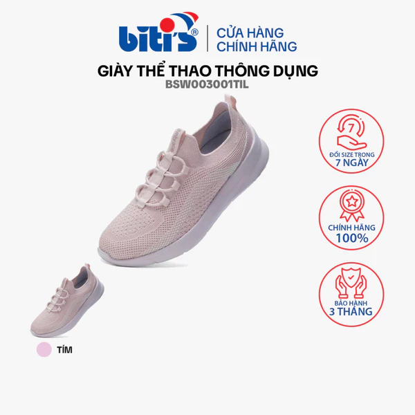Giày Thể Thao thông dụng Nữ Biti's Êmbrace BSW003001TIL (Tím lợt)