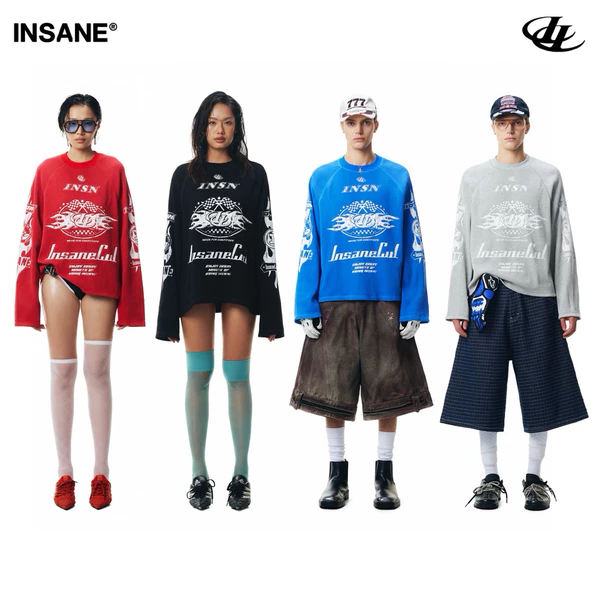 Áo Waffle Dài Tay InsaneClo RACING WAFFLE LONGSLEEVE Form Oversized Unisex Chất Liệu Waffle Nhập Khẩu