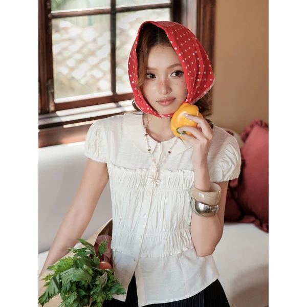 KIDO - Áo kiểu cổ bèo tay phồng MYRA TOP