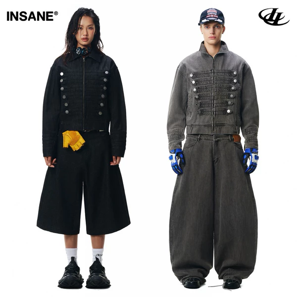 Áo Khoác Denim InsaneClo ROYAL JACKET Form Boxy Unisex Chất Liệu Denim