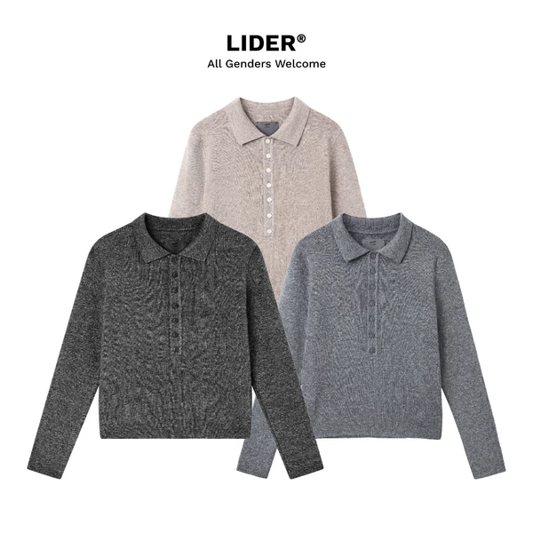 Áo Thun Tay Dài Henley Cotton Tổ Ong Unisex LIDER MAISON HENLEY POLO SHIRT