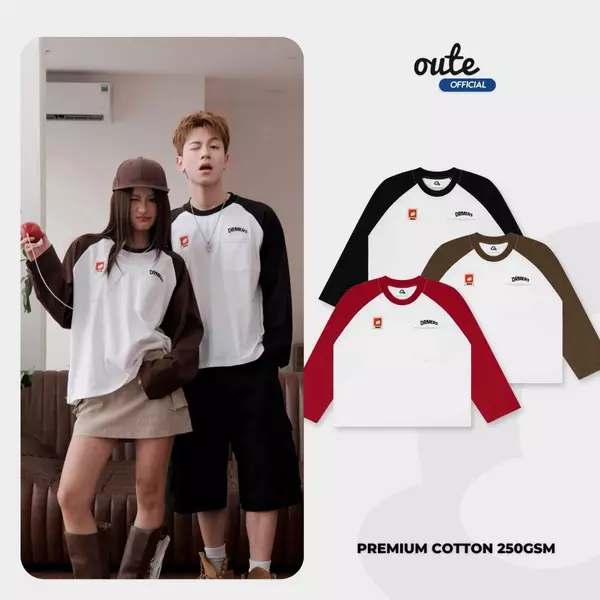 Áo Thun Tay Dài Raglan Outerity Foal 26 Form Boxy Cotton 100% Nam Nữ Unisex/DREAM HORSE COLLECTION 2026