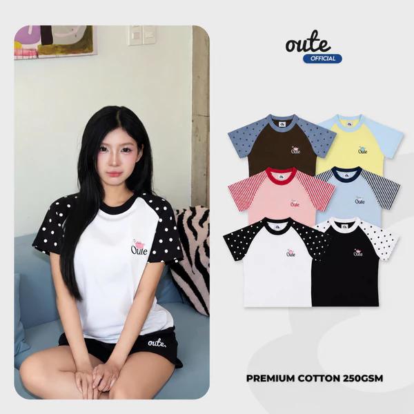 Áo Thun Babytee Raglan Outerity Katie Cotton 100% Nam Nữ Unisex / Unisex Local Brand 2026