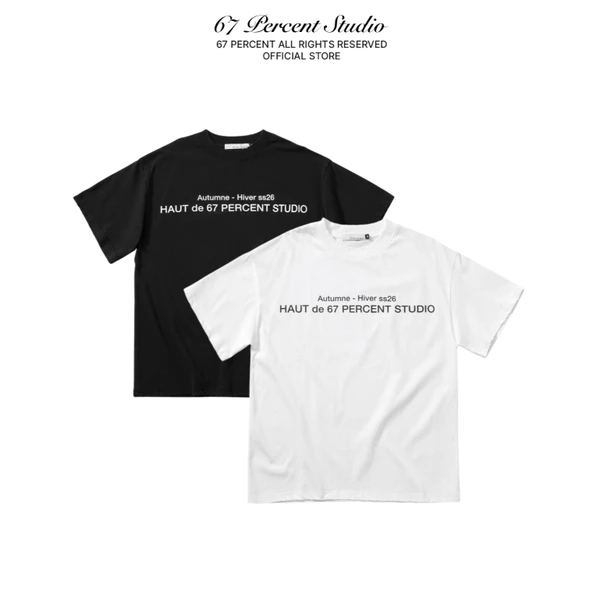 Áo Thun Oversize Hình In Sắc Nét Unisex 67PERCENT/67% - AUTUMNE T-SHIRT