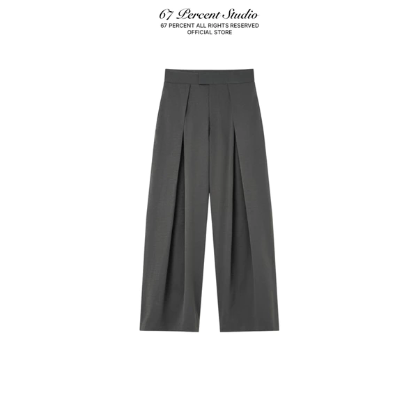 Quần Tây Ống Suông Hoạ Tiết Trơn 67PERCENT/67% - TAILORED SCULPT TROUSERS