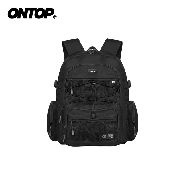 Balo đen phối lưới vải canvas ONTOP thiết kế trợ lực thoải mái khi mang Commuter Backpack | O-P77-D