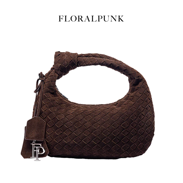 Túi Xách Floralpunk Woven Buffy - Suede Brown