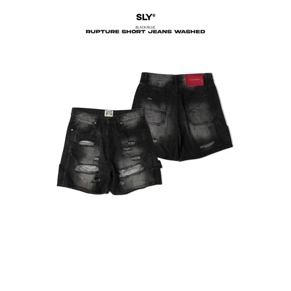 Quần Short Jeans Nam SLY SCAR Black