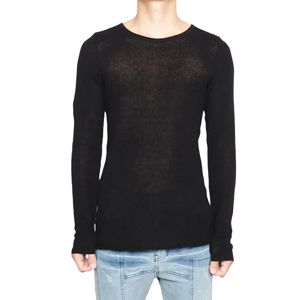 Áo Len Goldie "KNIT BLACK" Form Cropped