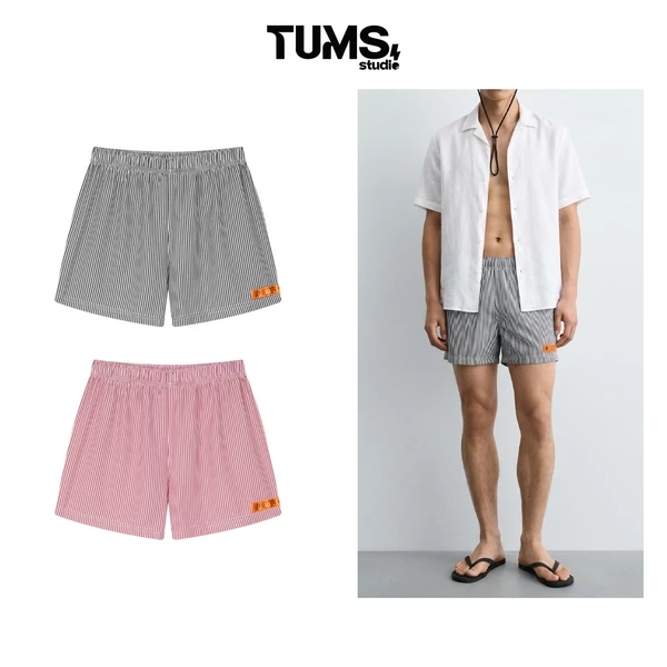 QUẦN SHORT MẶC NGỦ/ ĐI BIỂN | TUMMACHINES BOXER SHORT SỌC ĐEN/ ĐỎ