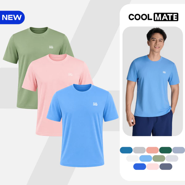 Combo 03 Áo thun thể thao nam Promax, Essentials đa năng tập Gym, chạy bộ, Pickleball Coolmate