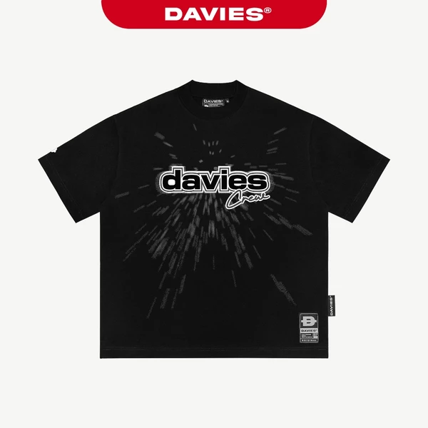 Áo thun form rộng streetwear nam nữ DAVIES dáng tay ngắn thiết kế hình in lớn co giãn Warp Speed Tee | D-T53