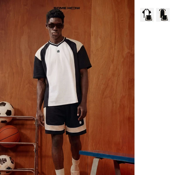 [New6] Set Áo Thun Short 4 Colors Block Athletic, Chất Vải Thoải Mái Năng Động Cá Tính, SB0066, SOME HOW STORE