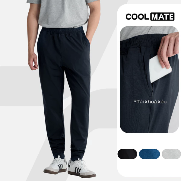 Quần Jogger thể thao Nam Excool co giãn thấm hút tốt, nhanh khô, thoáng khí Coolmate