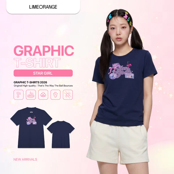 Áo Thun Baby Fit Graphic Star Girls LIMEORANGE - LO26111111
