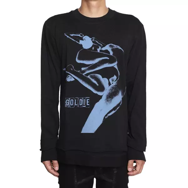 Áo Dài Tay Goldie "IWIWS BLACK" 100% Cotton