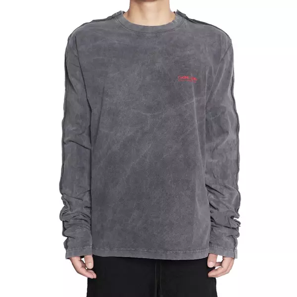 Áo Dài Tay Goldie "ELECTROSEXUAL GREY WASHED" Màu Xám 100% Cotton