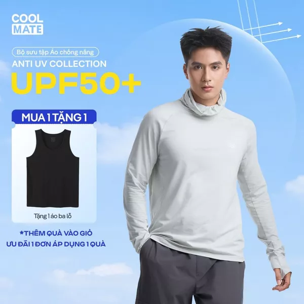 [TẶNG ÁO BA LỖ]Áo Hoodie Quick Dry Sun Protection UPF50 chống UV, áo đa năng câu cá, trekking, áo shipper Coolmate