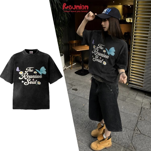 Áo Thun Washed REUNION  "THE SOUL" T-shirt TSW33