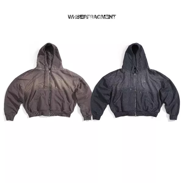 SYMWASH HOODIE-ZIP 420GSM - Áo khoác nỉ chân cua Mash Dây kéo kim loại/logo mạ hợp kim Whose Studio