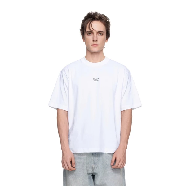 Eleven - Áo Thun Oversize Unisex In Number Eleven Dọc | Màu Trắng